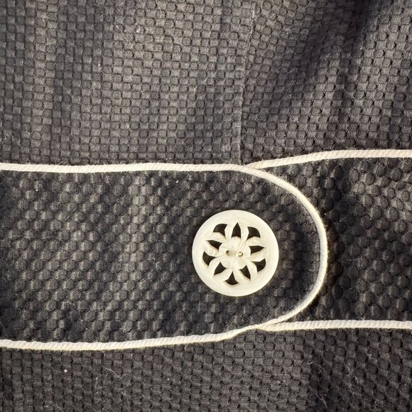 Vtg Alexandra Bartlett Dress Womens 8 Black Textured Dress Lace Hem 80s Coquette - Picture 4 of 8